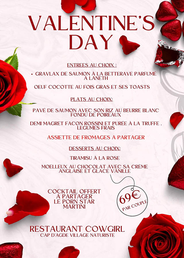Visuel de l'événement Valentine Day au Cap d'Agde