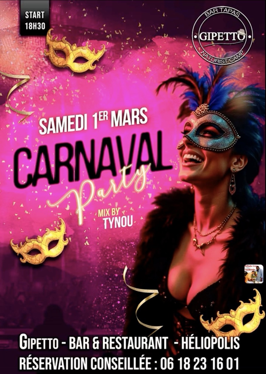 Visuel de l'événement Soirée Carnaval Party au Cap d'Agde