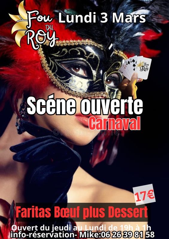 Visuel de l'événement Scène Ouverte Carnaval au Cap d'Agde