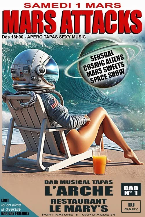Visuel de l'événement Mars Attacks au Cap d'Agde