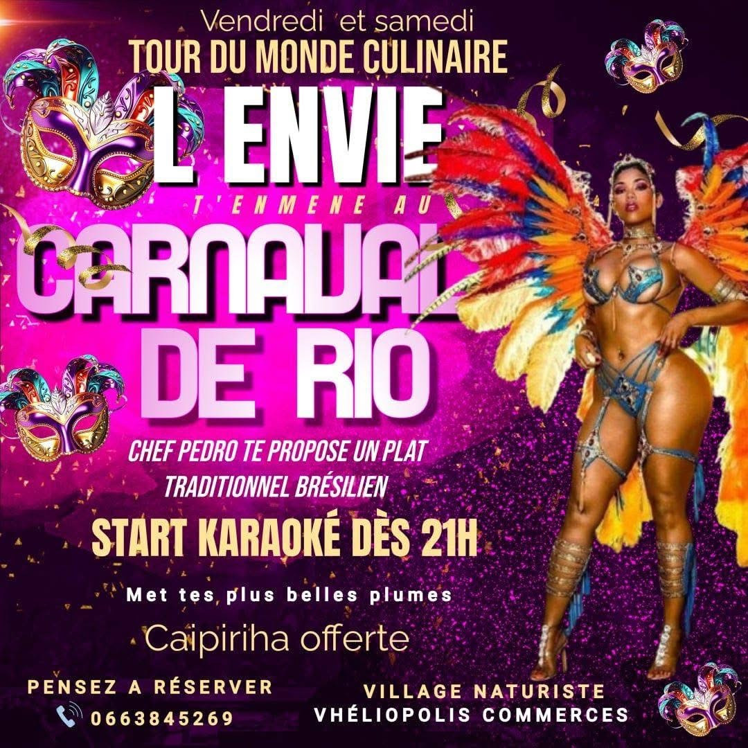 Visuel de l'événement Soirée Carnaval de Rio au Cap d'Agde
