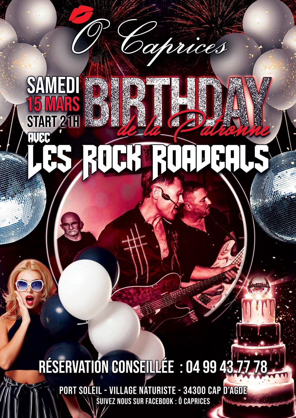 Visuel de l'événement BIRTHDAY AUEC LES ROCK ROADEALS au Cap d'Agde
