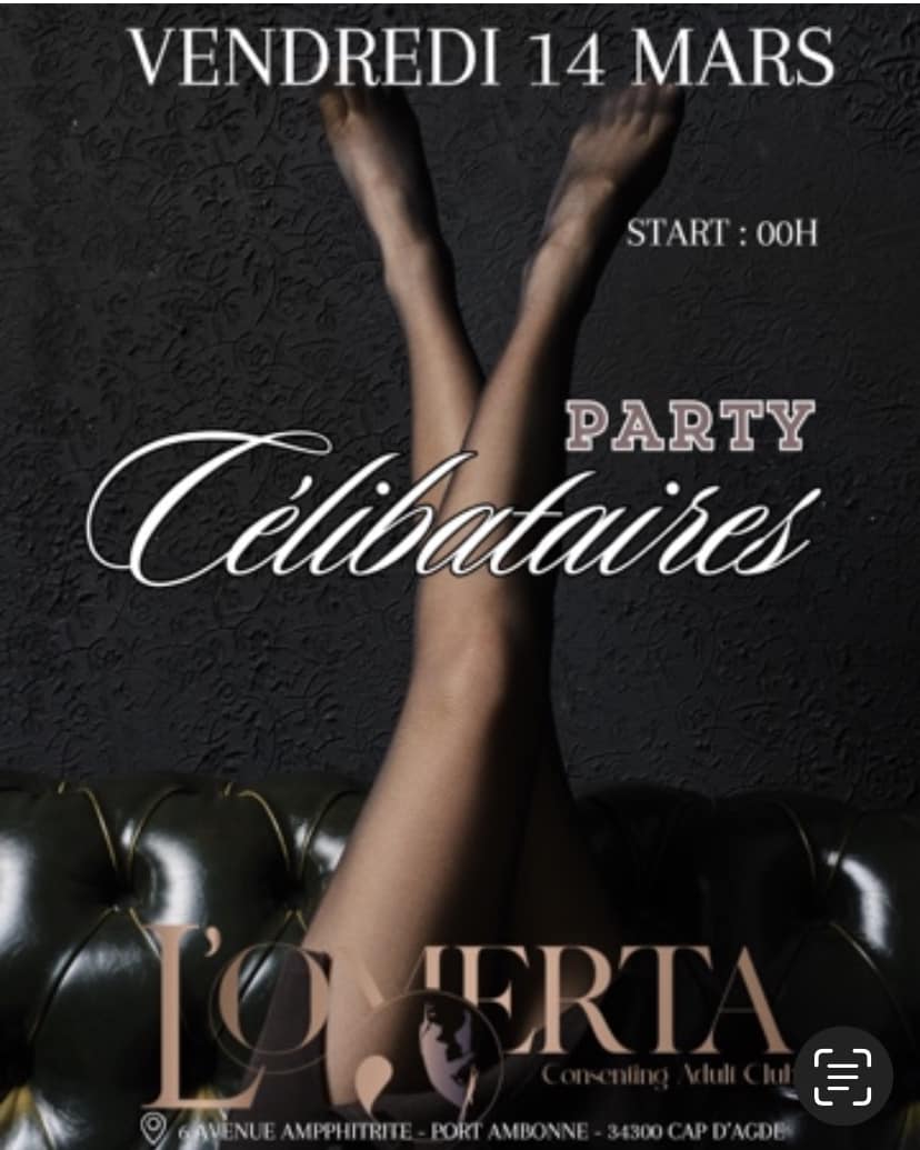 Visuel de l'événement Célibataires Party au Cap d'Agde