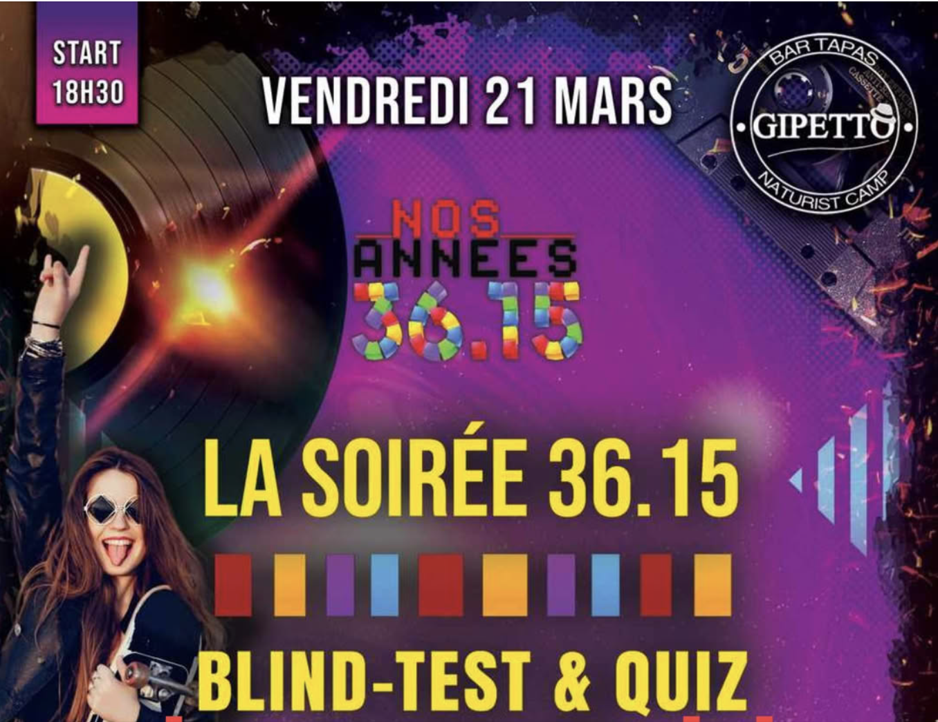 Visuel de l'événement Soirée 36.15 au Cap d'Agde