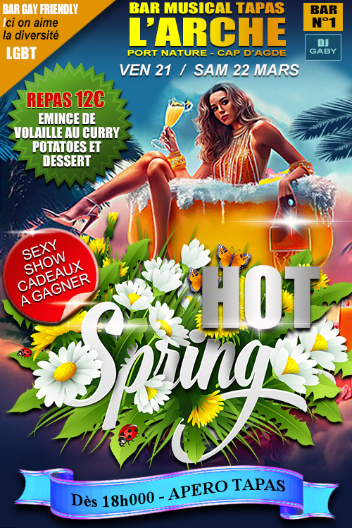 Visuel de l'événement Soirée Hot Spring au Cap d'Agde