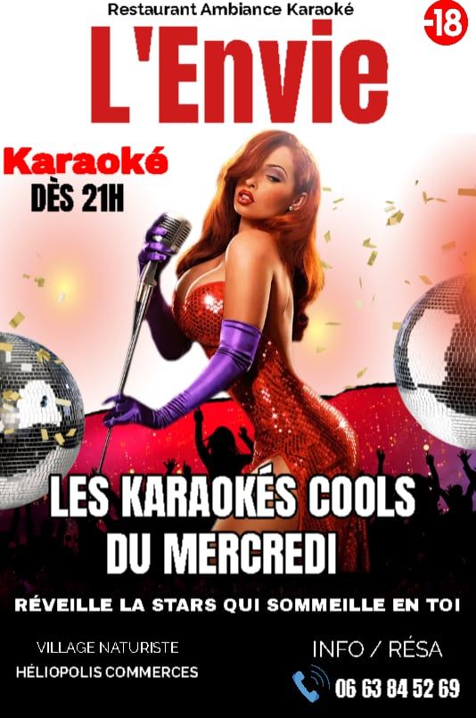 Visuel de l'événement Les karaoké du Mercredi au Cap d'Agde