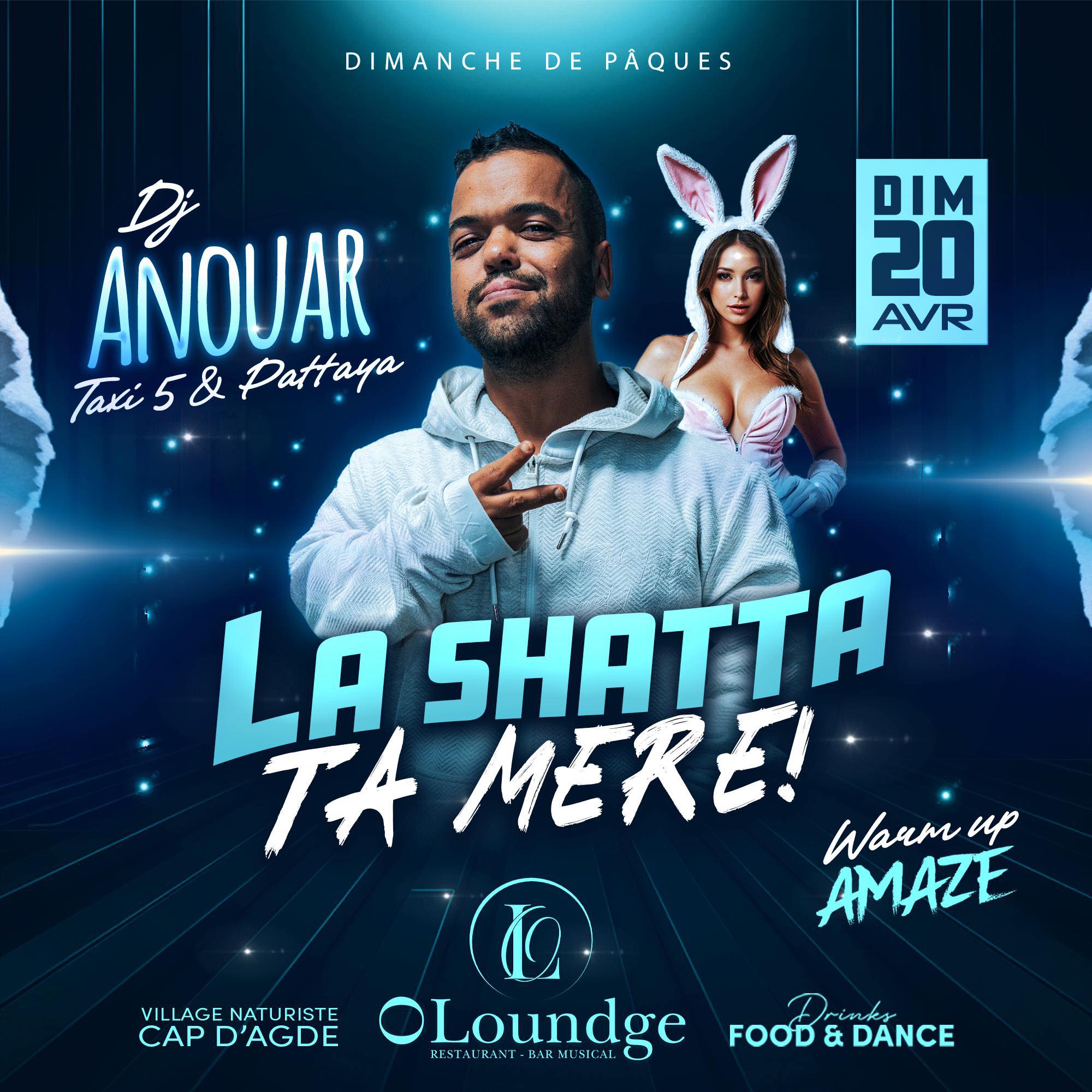 Visuel de l'événement LA SHATTA TA MERE! au Cap d'Agde