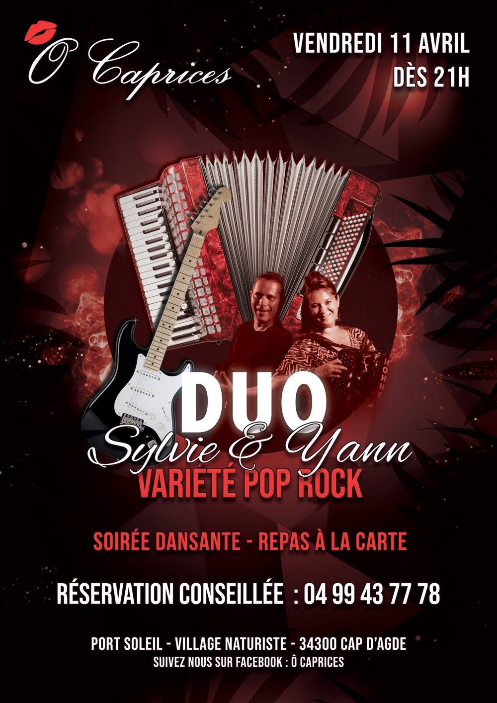 Visuel de l'événement Soirée Variété Rock au Cap d'Agde