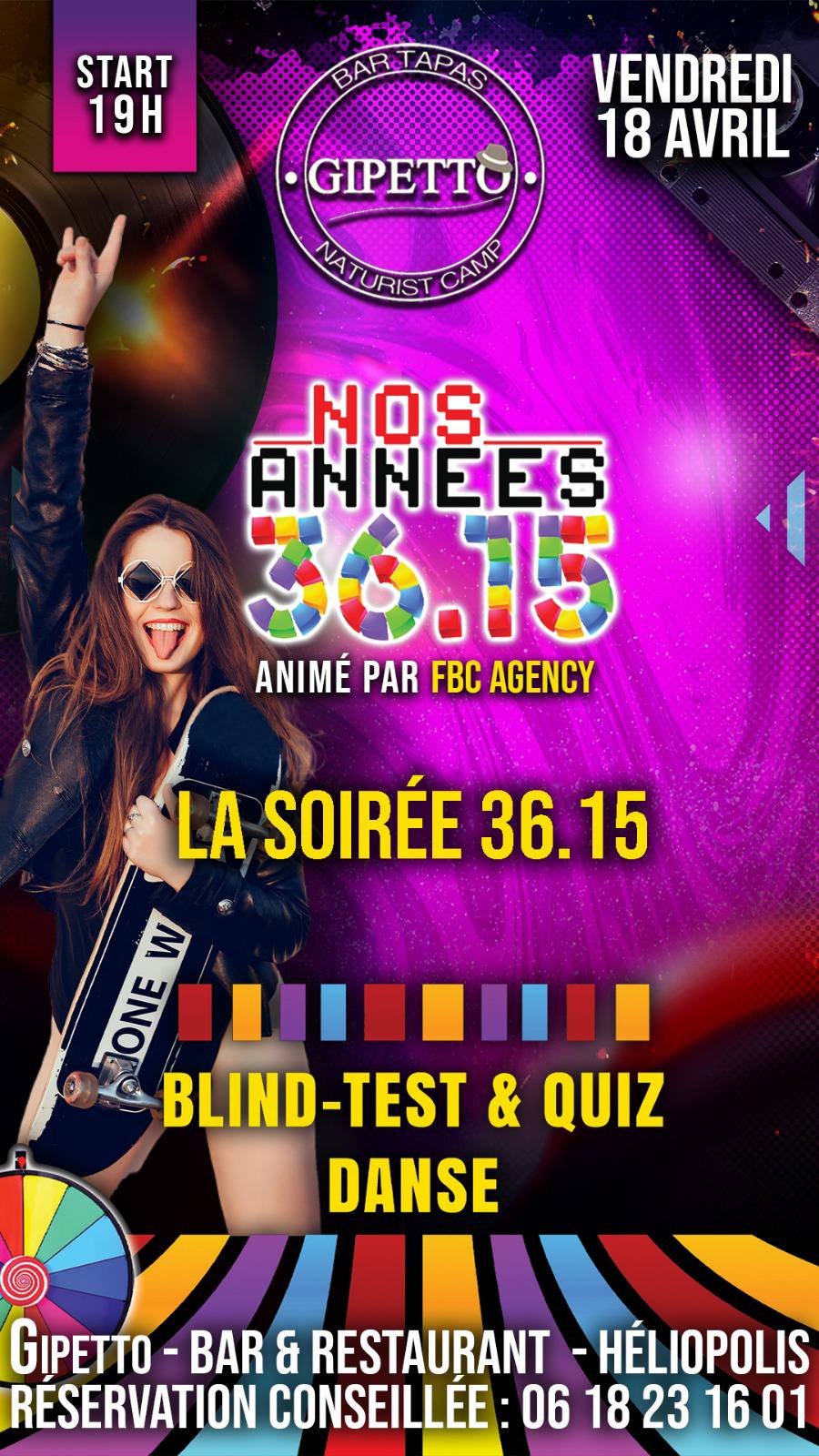 Visuel de l'événement Soirée 36.35 au Cap d'Agde