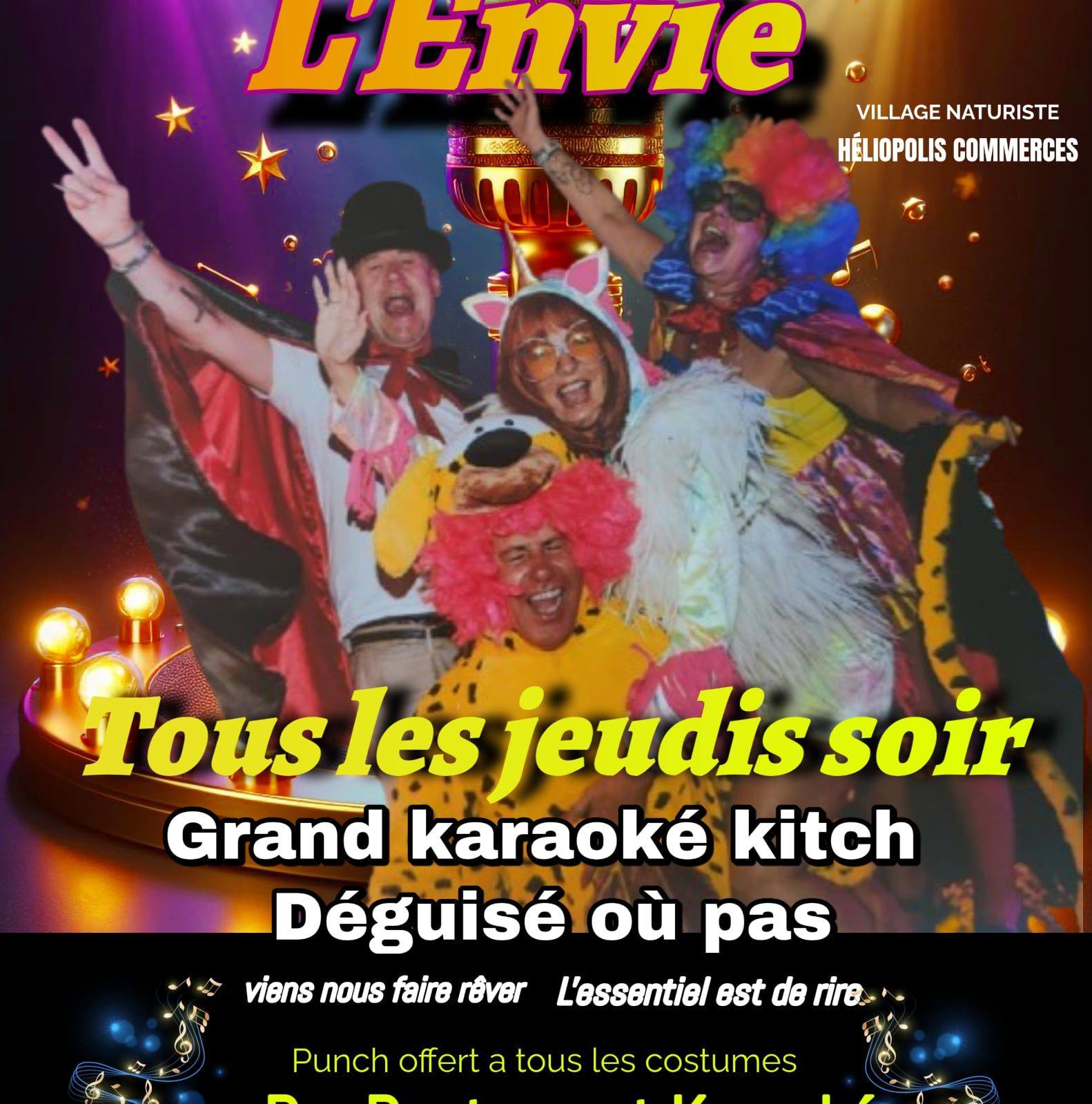 Visuel de l'événement Grand Karaoké Kitch au Cap d'Agde