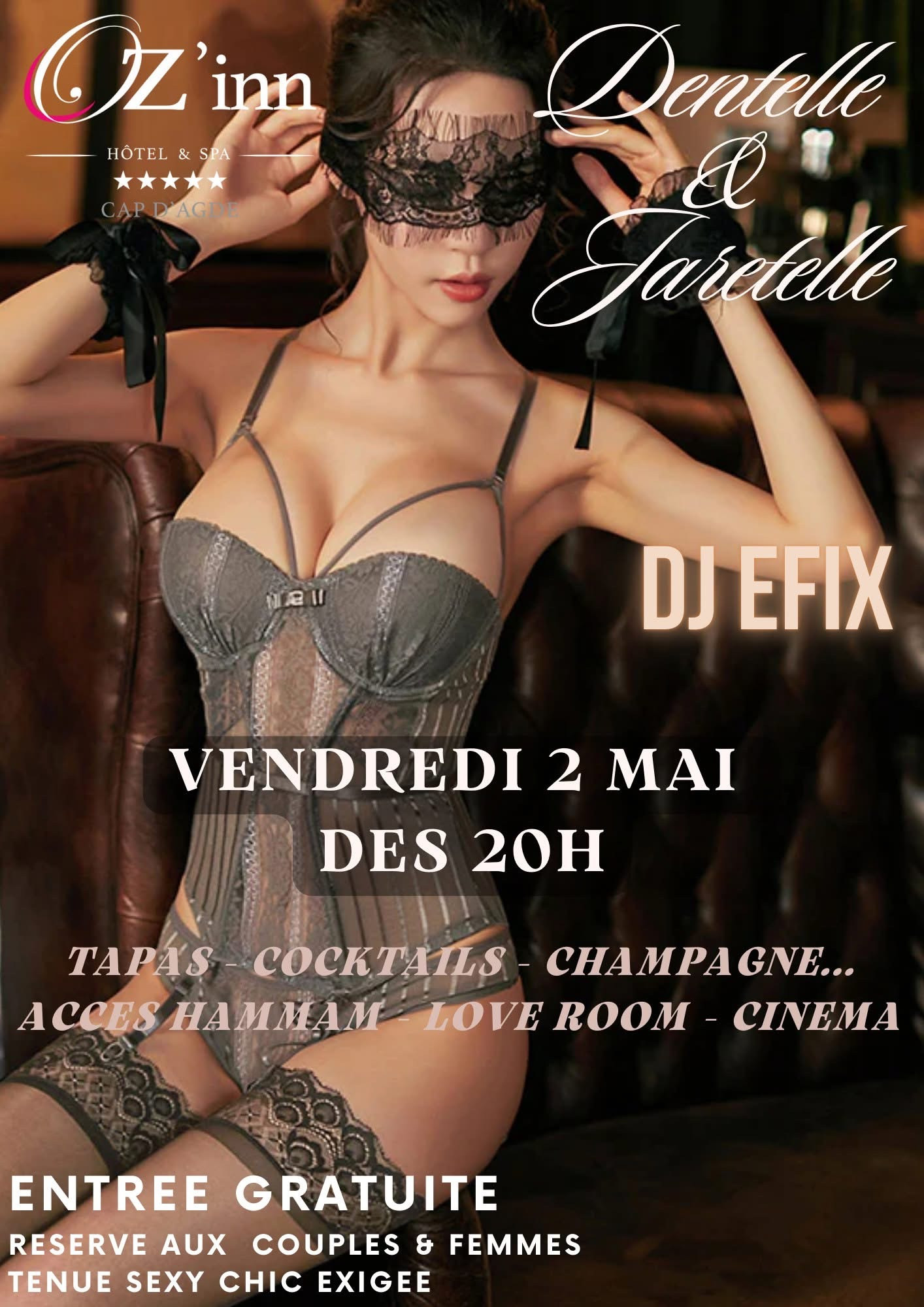 Visuel de l'événement Dentelle & Jarretelle au Cap d'Agde