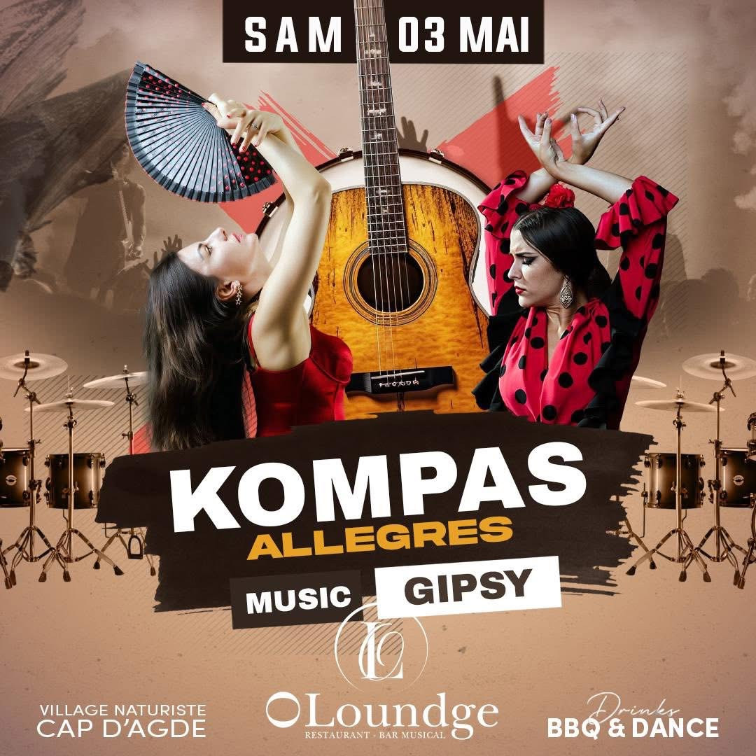 Visuel de l'événement Soirée Kompas Allegres au Cap d'Agde