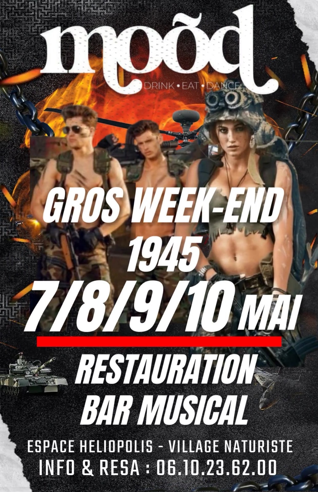 Visuel de l'événement Gros week-end 1945 au Cap d'Agde