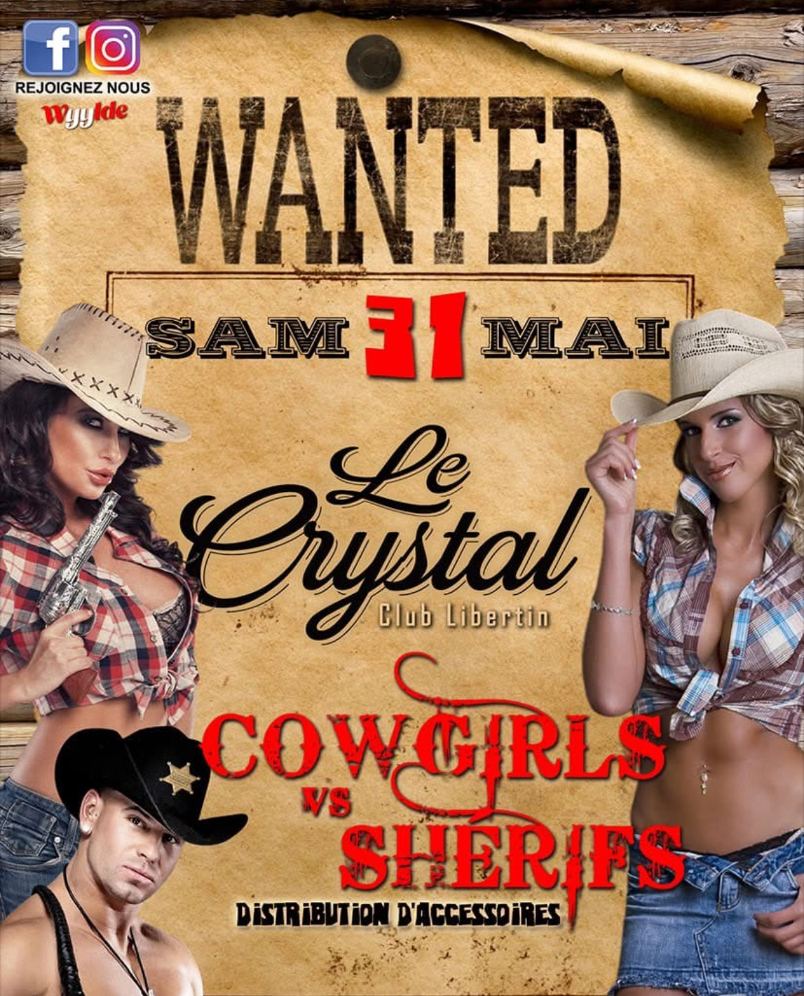 Visuel de l'événement Cow Girls vs Sherifs au Cap d'Agde