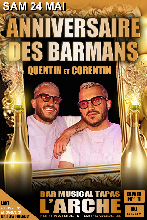 Visuel de l'événement Anniversaire Barmans au Cap d'Agde