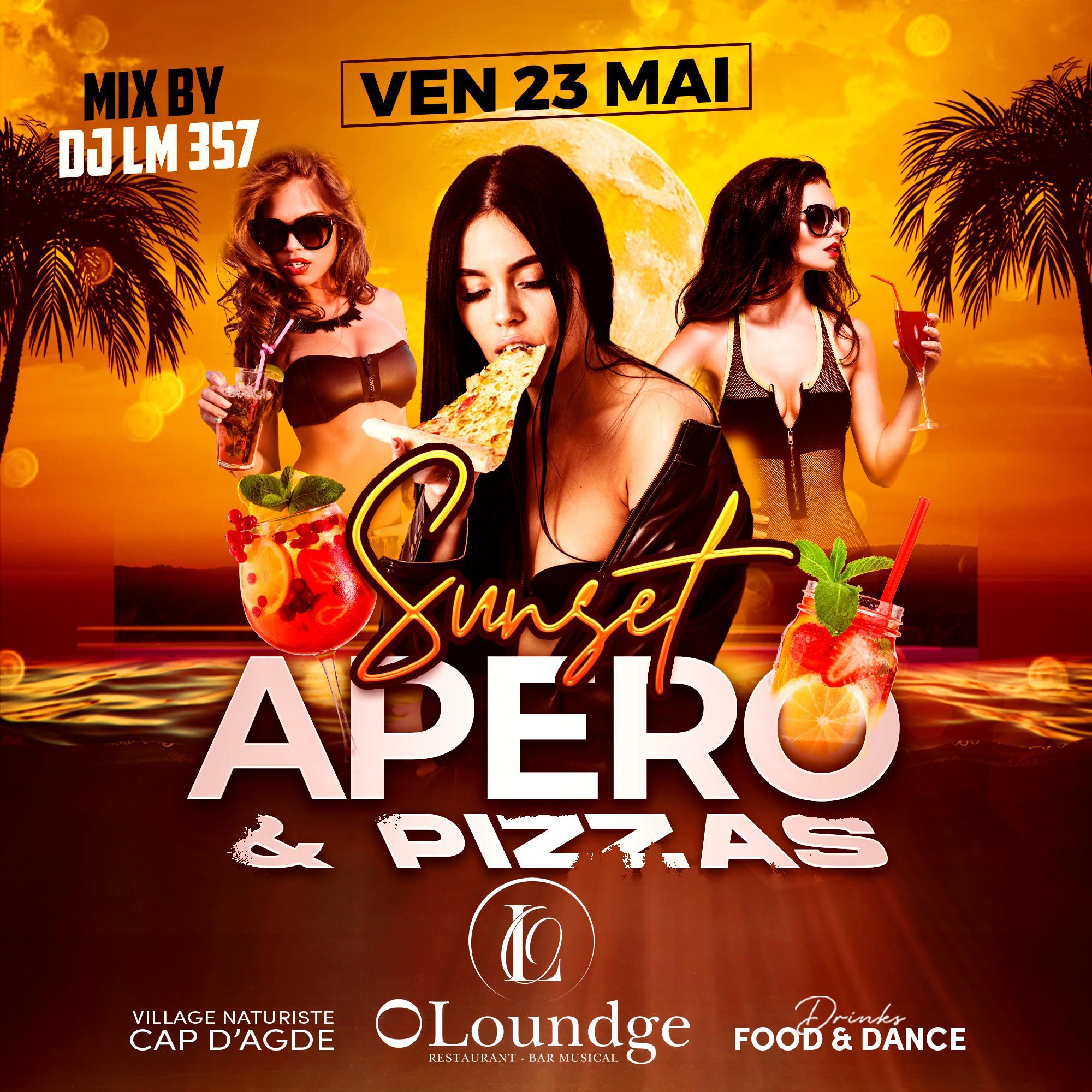 Visuel de l'événement Sun set Apero & Pizza au Cap d'Agde