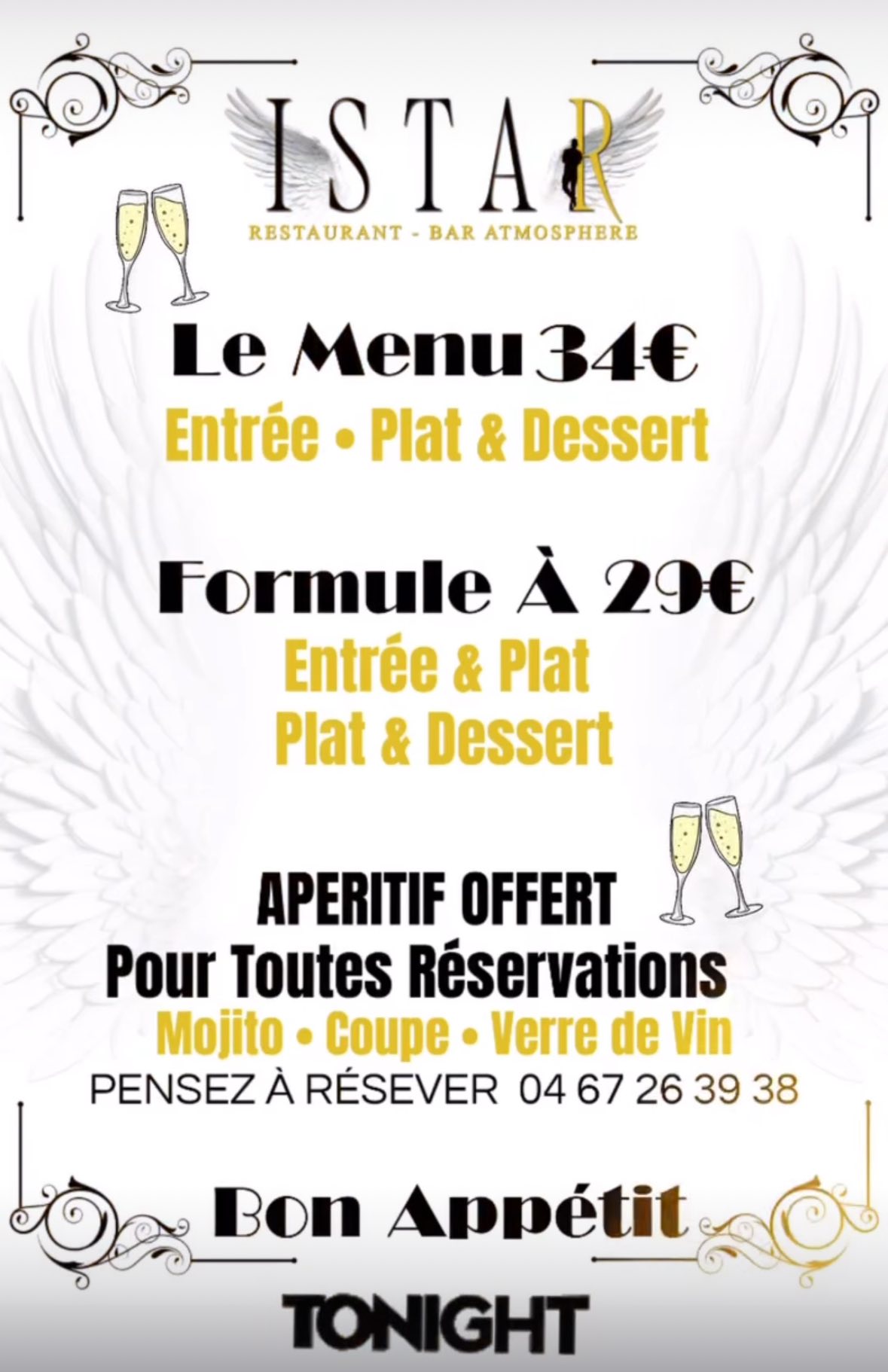 Visuel de l'événement menu du we au Cap d'Agde