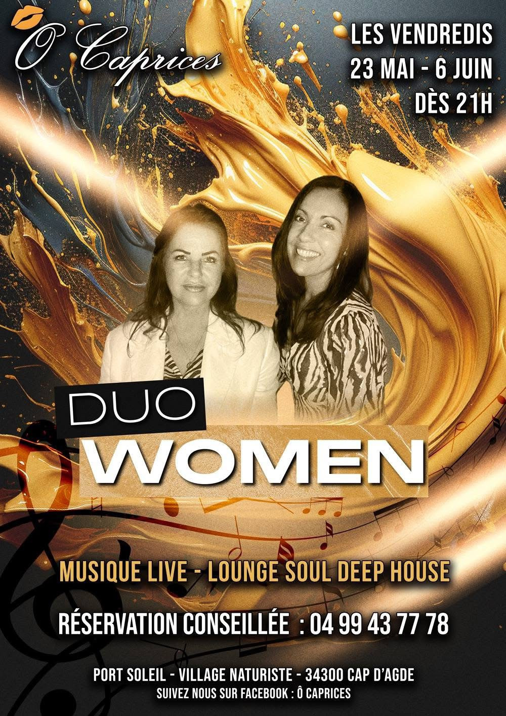 Visuel de l'événement Duo Women music live au Cap d'Agde