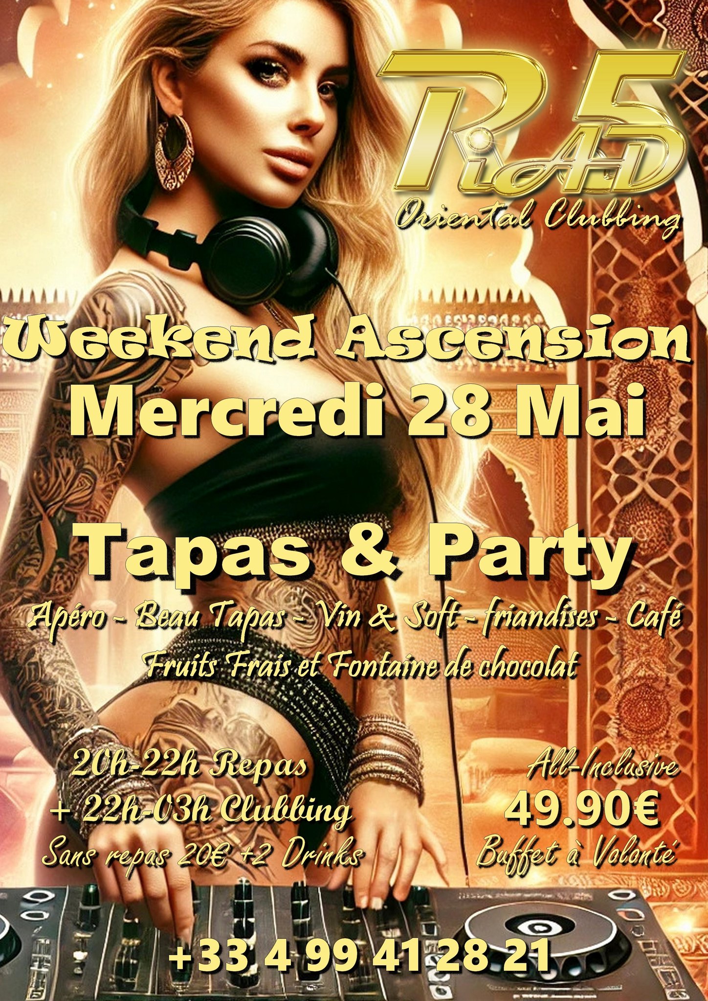 Visuel de l'événement TAPAS PARTY AU RIAD5 au Cap d'Agde