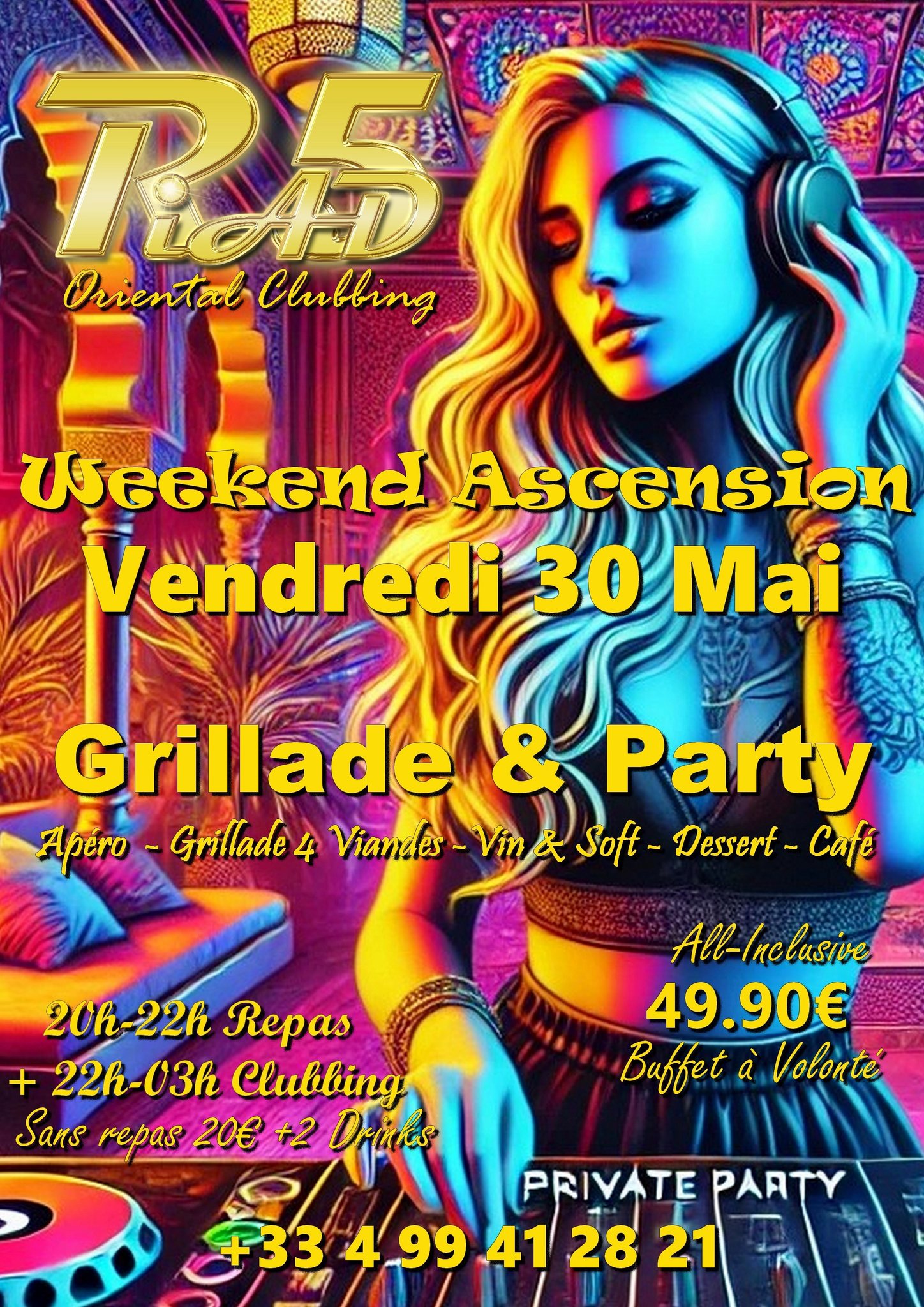Visuel de l'événement GRILLADES & PARTY AU RIAD5 au Cap d'Agde