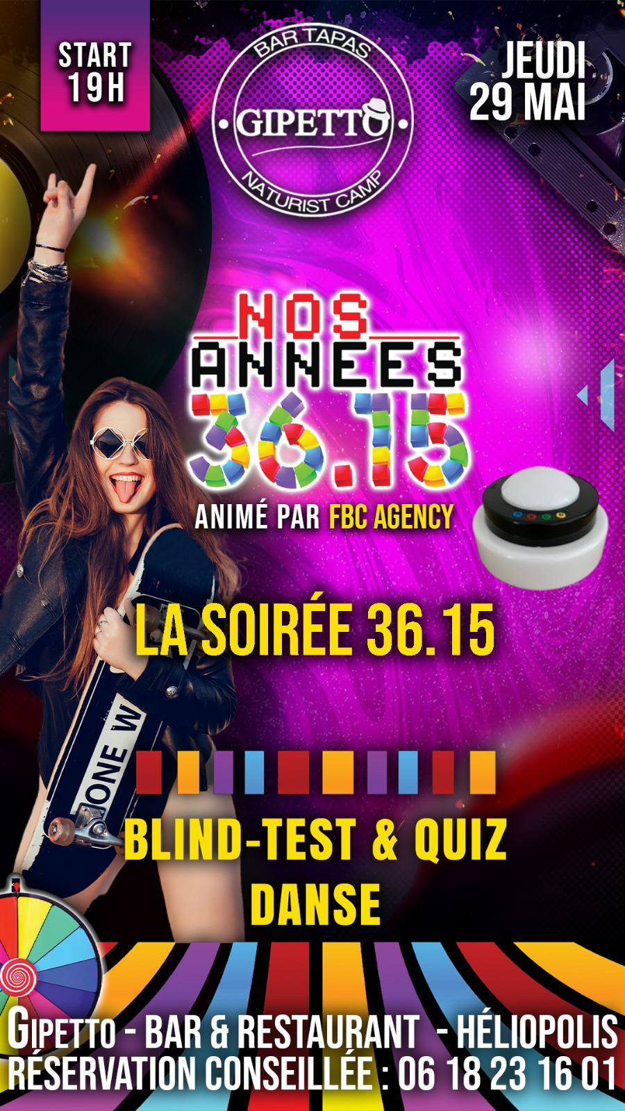 Visuel de l'événement Retour dans les années 36.15 au Cap d'Agde