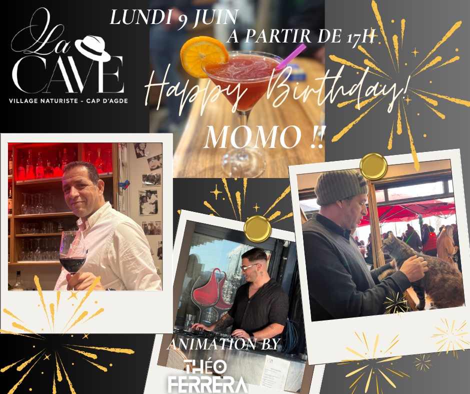 Visuel de l'événement L’ANNIVERSAIRE DE MOMO au Cap d'Agde