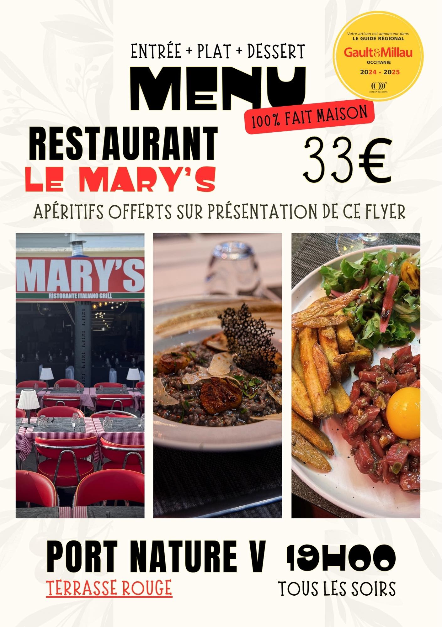 Visuel de l'événement Menu 100% maison au Cap d'Agde