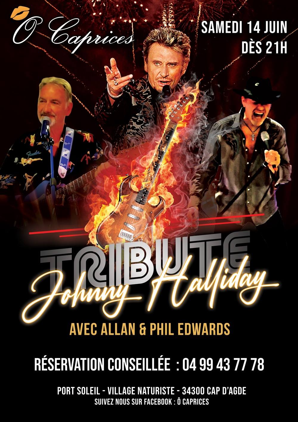 Visuel de l'événement Soirée Hommage à Johnny Hallyday ! au Cap d'Agde