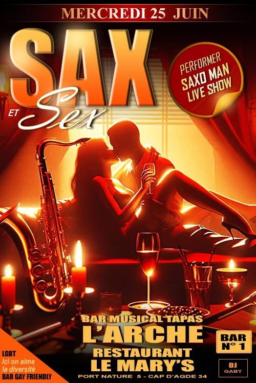 Visuel de l'événement Soirée Sax & Sex au Cap d'Agde