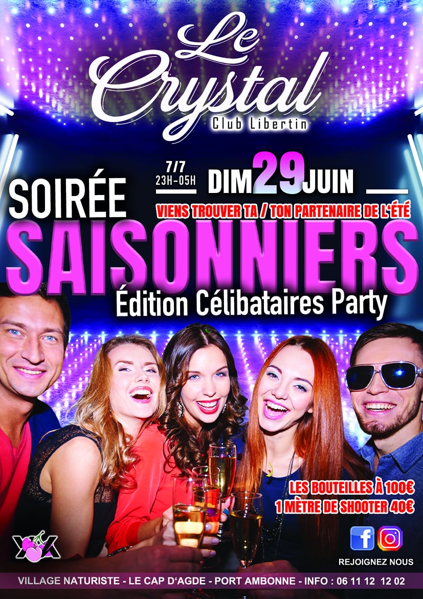 Visuel de l'événement Soirée Saisonniers au Cap d'Agde