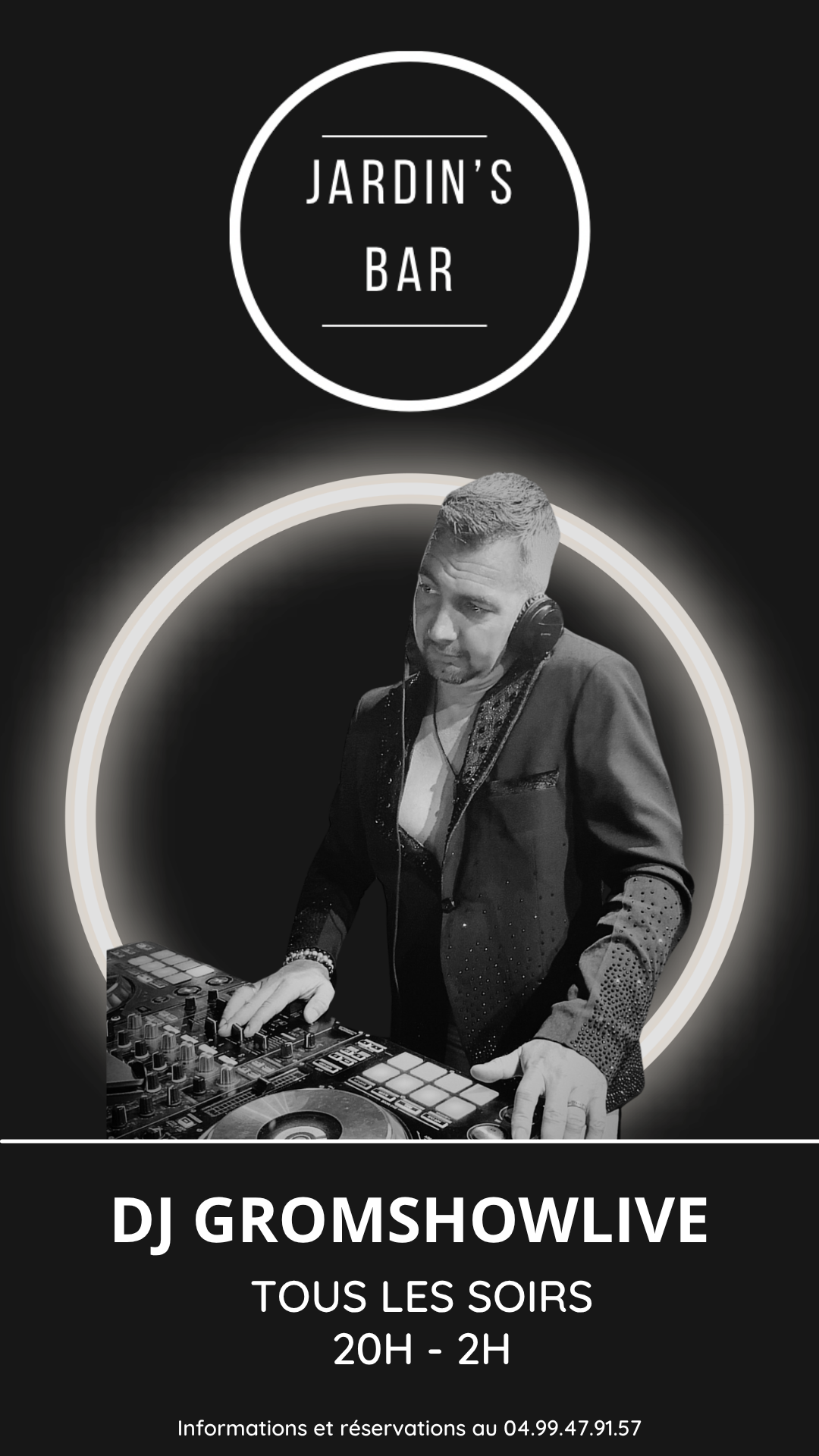 Visuel de l'événement DJ résident Gromshowlive au Cap d'Agde