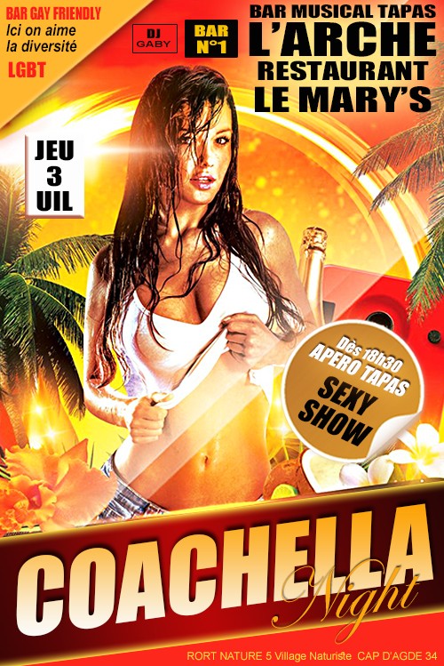 Visuel de l'événement COACHELLA Night au Cap d'Agde