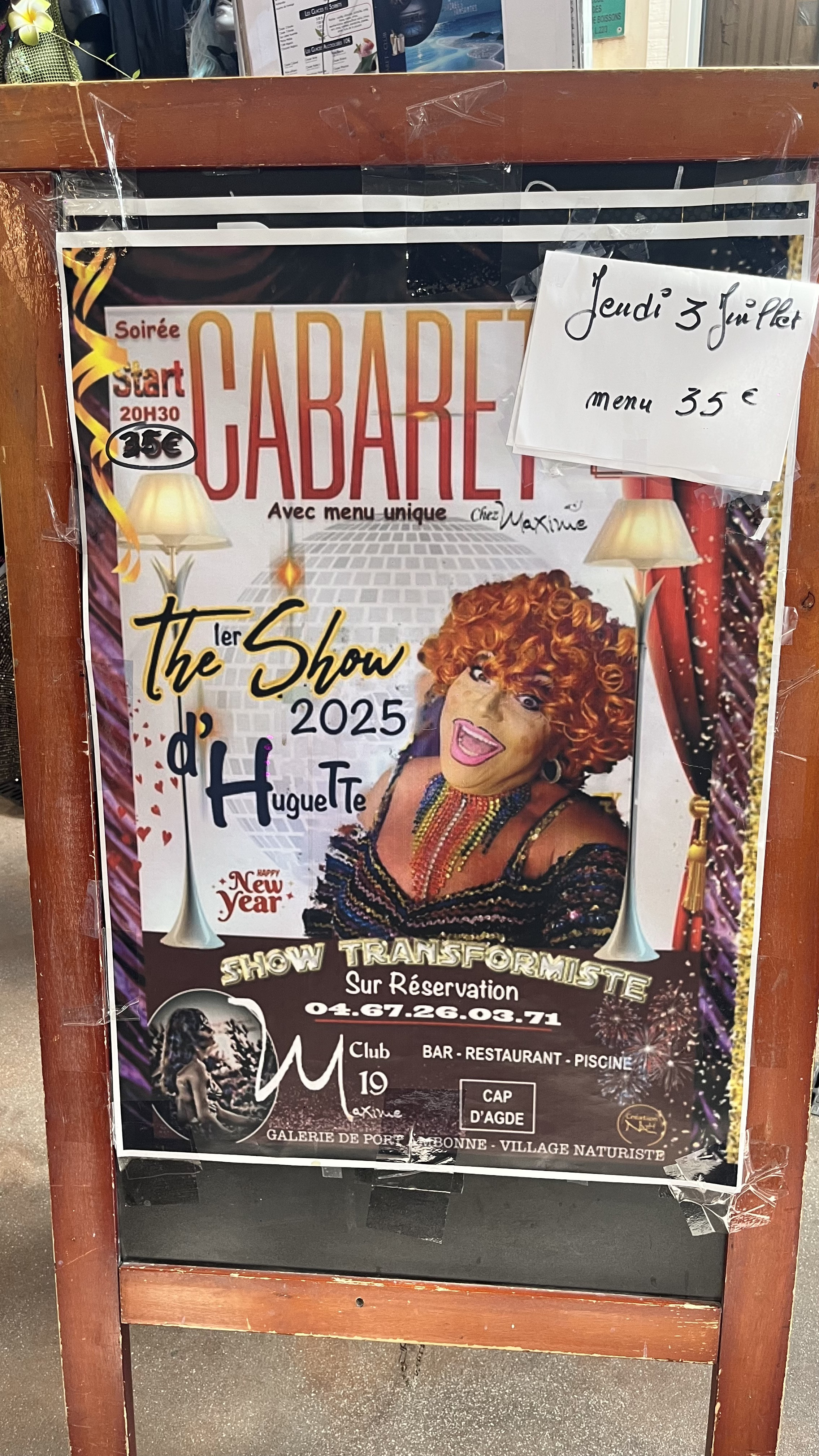 Visuel de l'événement The 1er Show 2025 d’Huguette au Cap d'Agde