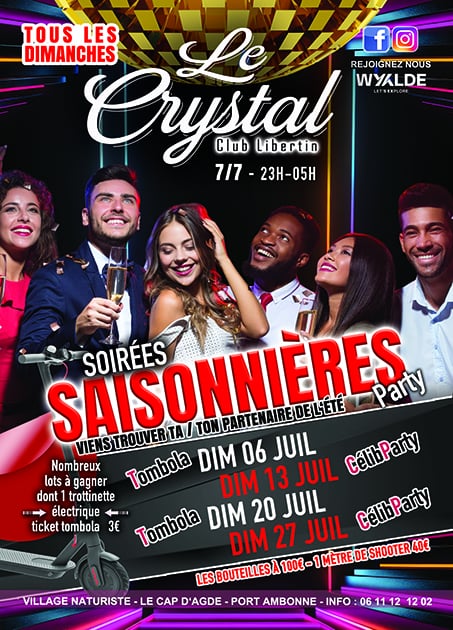 Visuel de l'événement Saisonnières Party au Cap d'Agde