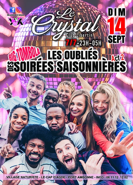 Visuel de l'événement Soirée Les Oubliés des Saisonnières au Cap d'Agde