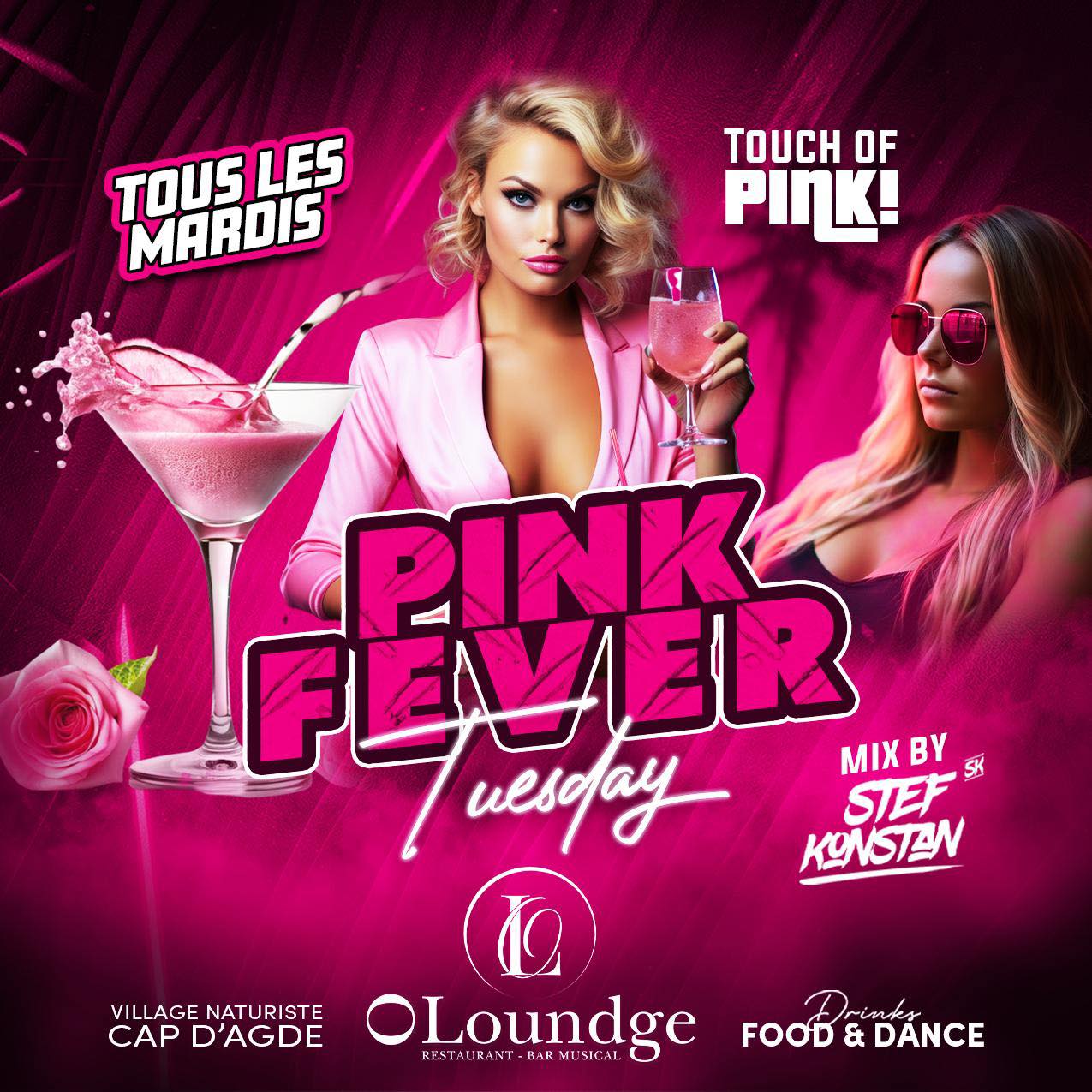 Visuel de l'événement Pink Fever Tuesday au Cap d'Agde
