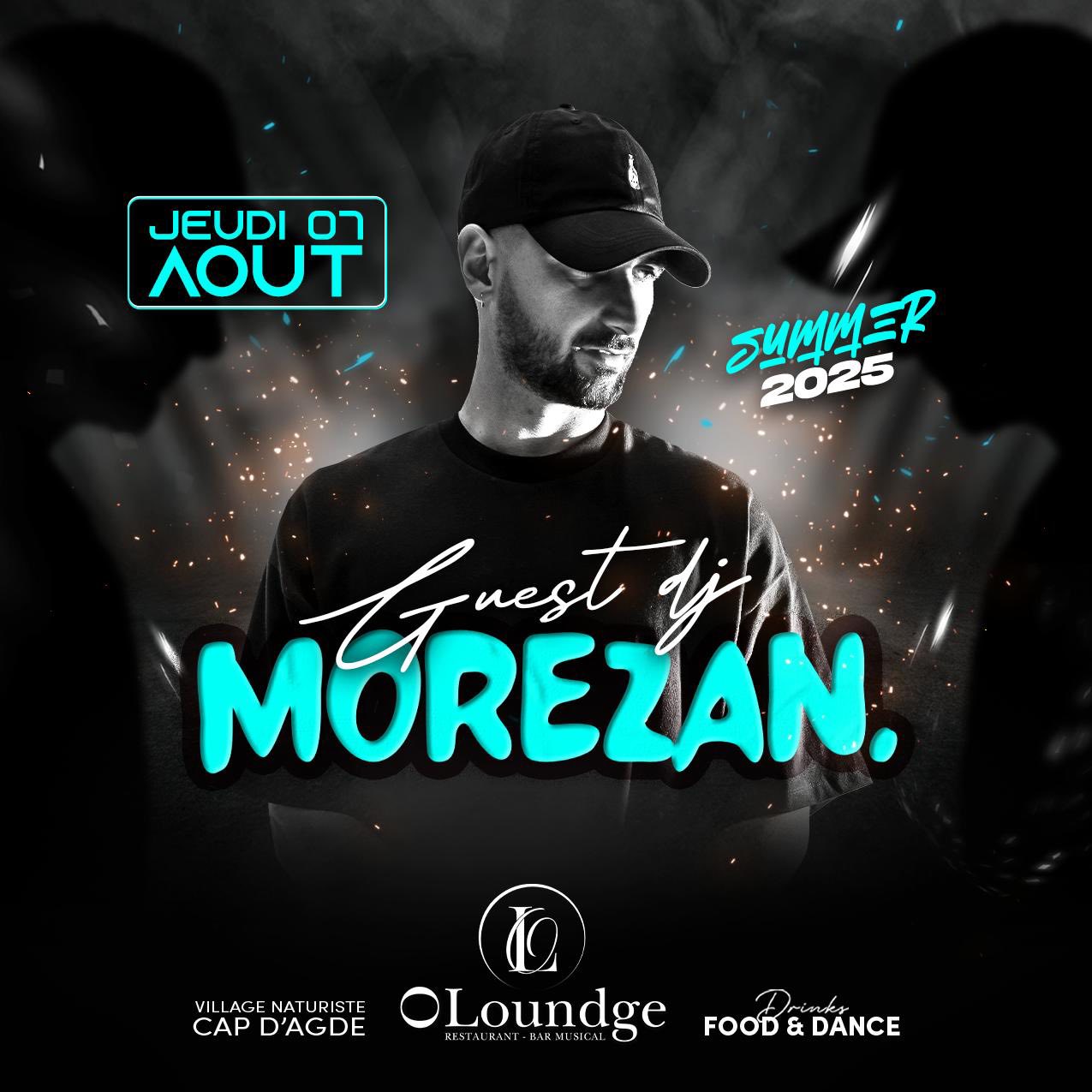 Visuel de l'événement Guest DJ Morezan au Cap d'Agde