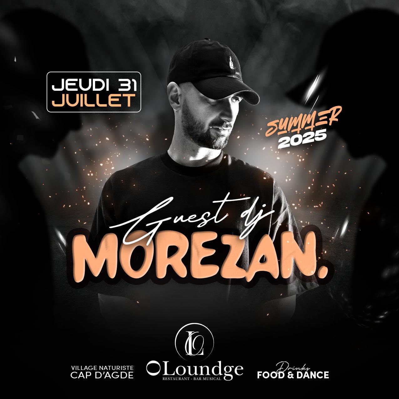 Visuel de l'événement Guest DJ Morezan au Cap d'Agde