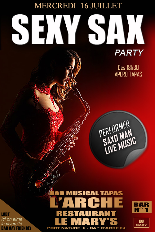 Visuel de l'événement Sexy Sax au Cap d'Agde