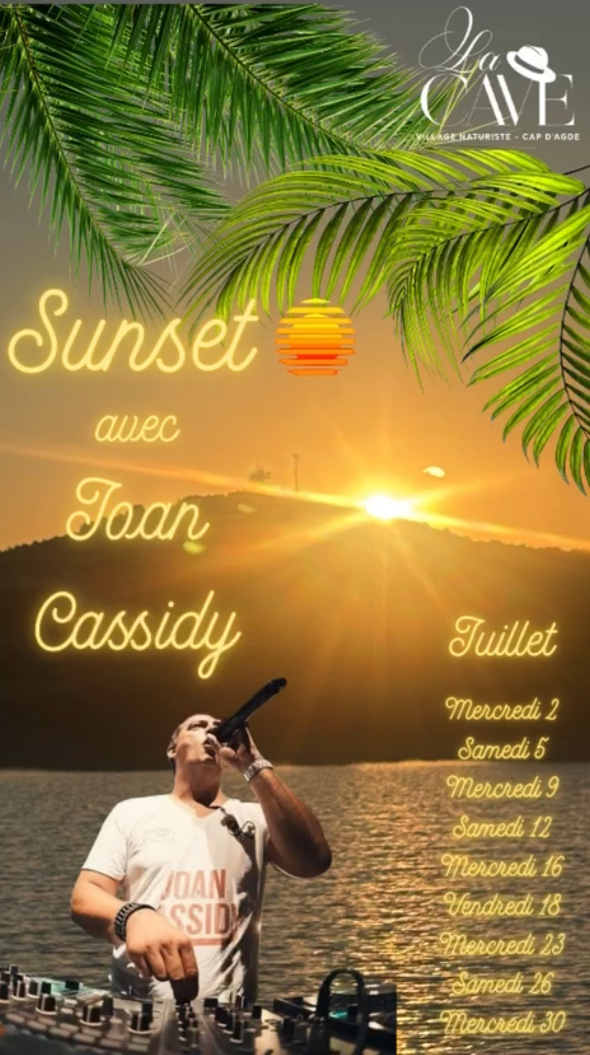 Visuel de l'événement Soirée SUNSET au Cap d'Agde