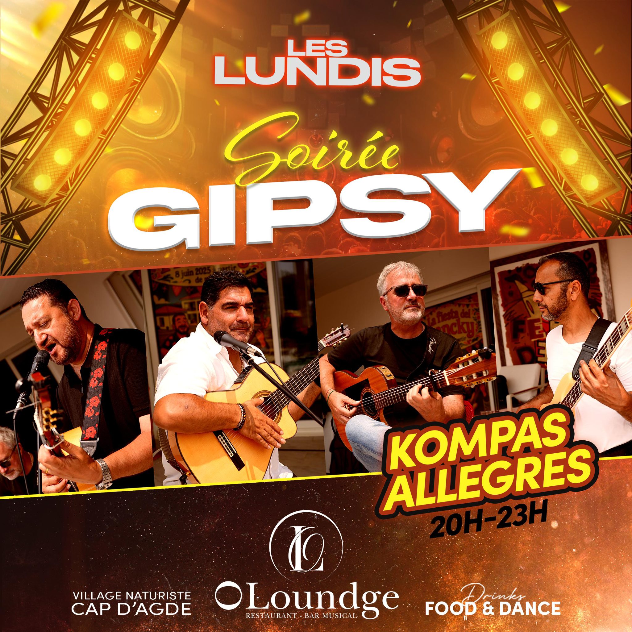 Visuel de l'événement Soirée Gipsy au Cap d'Agde