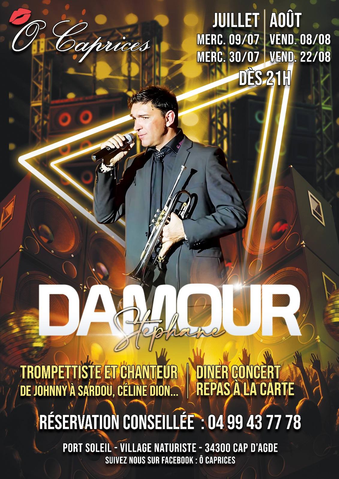 Visuel de l'événement Stéphane Damour, trompettiste au Cap d'Agde