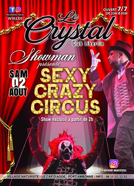 Visuel de l'événement CRAZY SEXY CIRCUS au Cap d'Agde