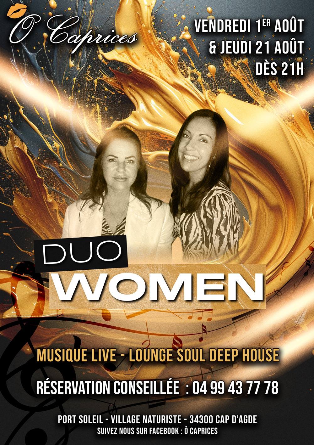 Visuel de l'événement DUO WOMEN au Cap d'Agde