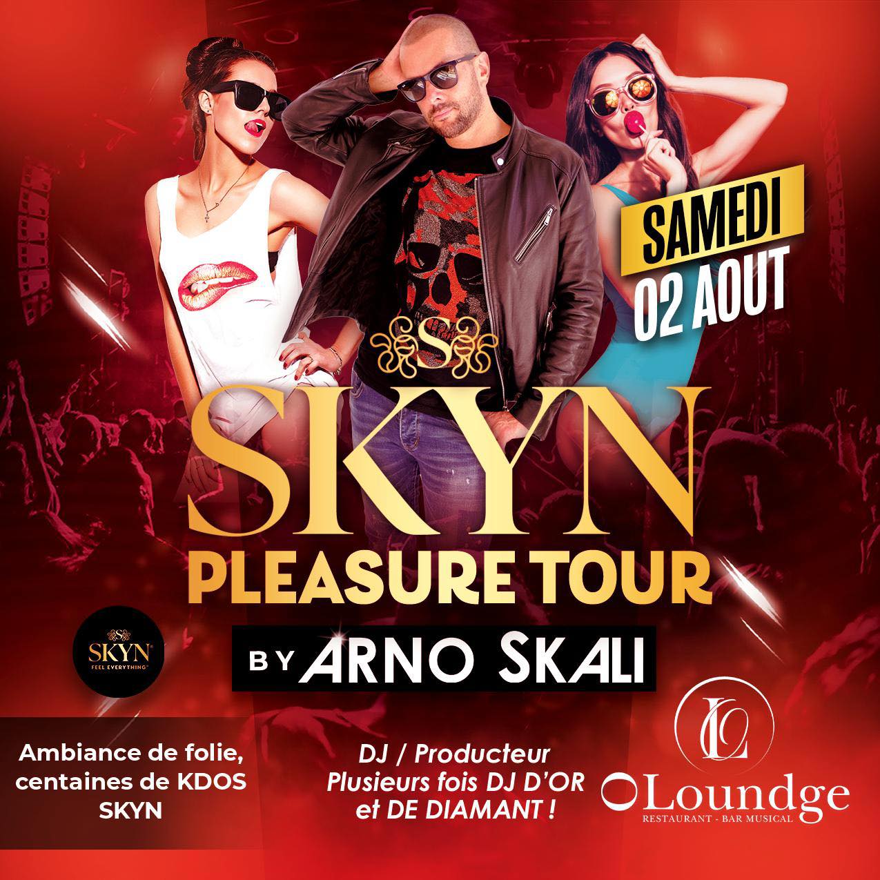 Visuel de l'événement Skyn Pleasure Tour au Cap d'Agde