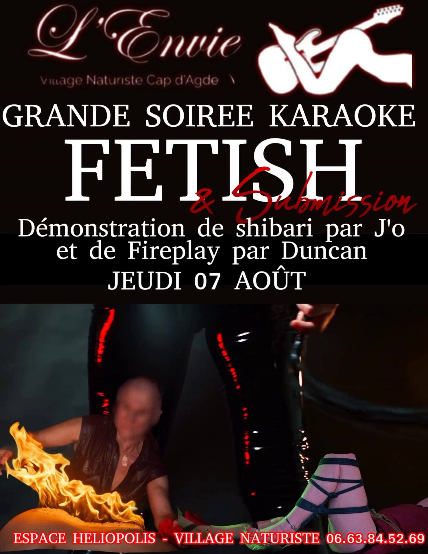Visuel de l'événement Soirée Karaoké Fetish & Submission au Cap d'Agde