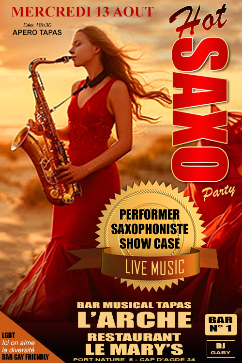 Visuel de l'événement Soirée “Hot Saxo” au Cap d'Agde