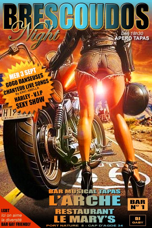 Visuel de l'événement Brescoudos Night au Cap d'Agde