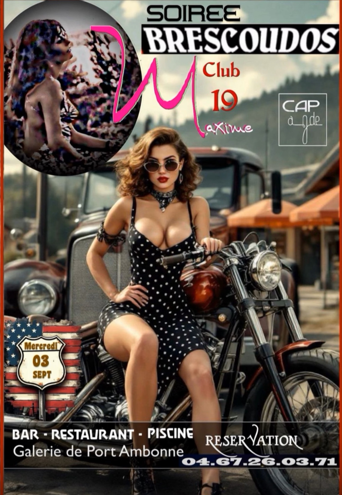 Visuel de l'événement Soirée Brescoudos au Cap d'Agde