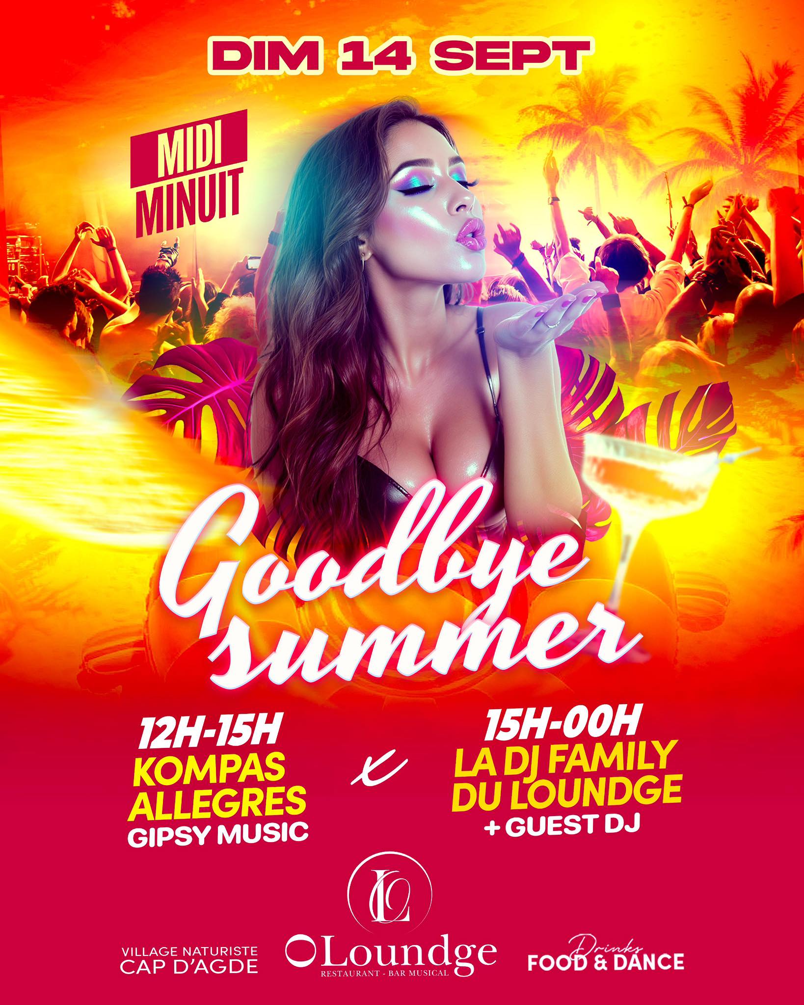 Visuel de l'événement Midi → Minuit 🎉 au Cap d'Agde